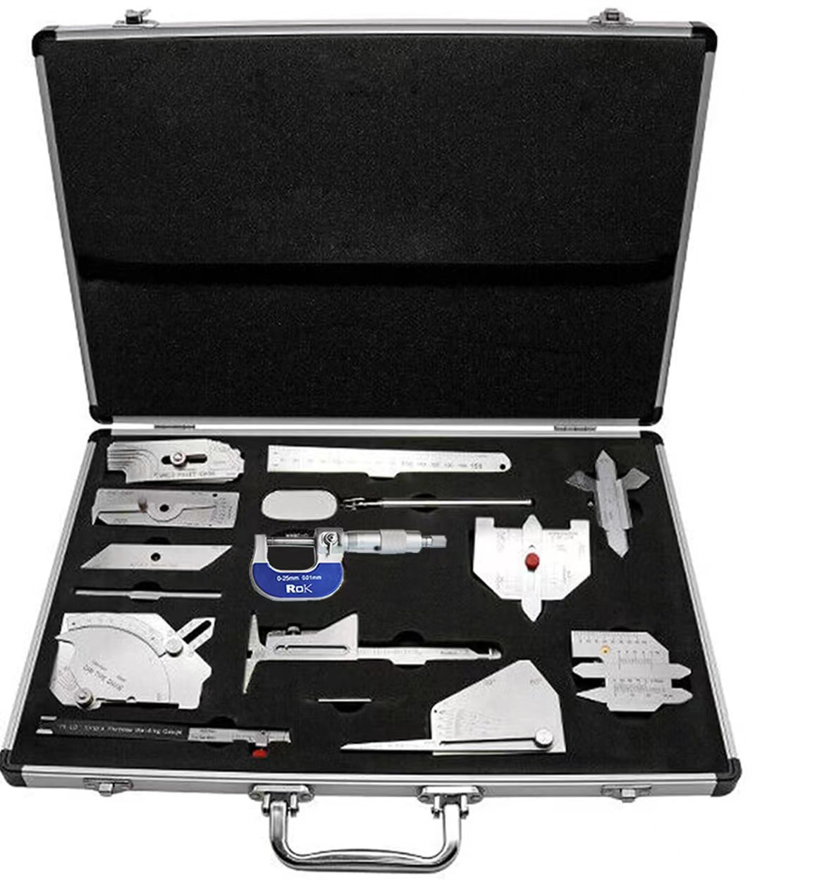 Stainless Steel Gage Inspection Ruler 13 Pcs Welding Inspection Ruler